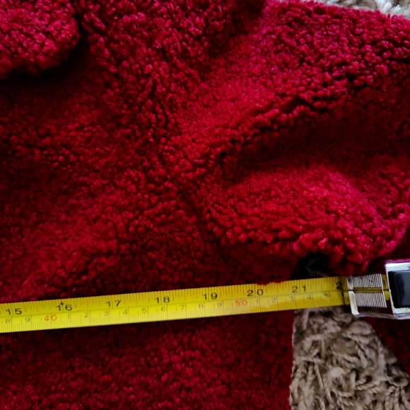 FLASH SALE! NWOT RACHEL ZOE Trench Deep Red Teddy Bear Coat - Picture 9 of 10